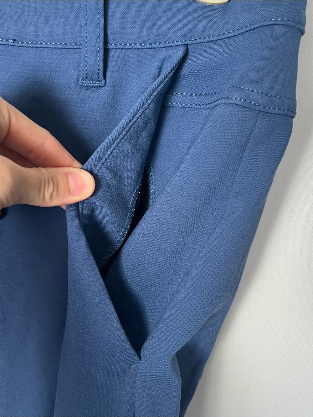 BYLT Premium Basics Everyday Pant 2.0 Slim Fit Flat Front Men Pants 33 Blue/Teal - Picture 5 of 9